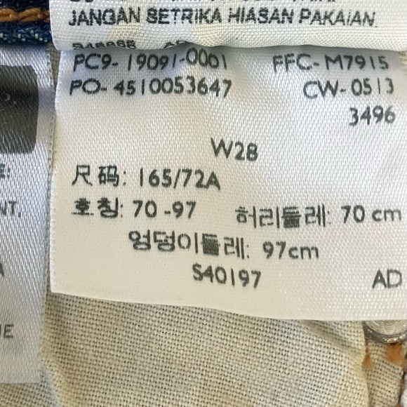 Levi’s 501, Rare Cream & Red Enamel Studded Straight Jeans - Picture 10 of 12